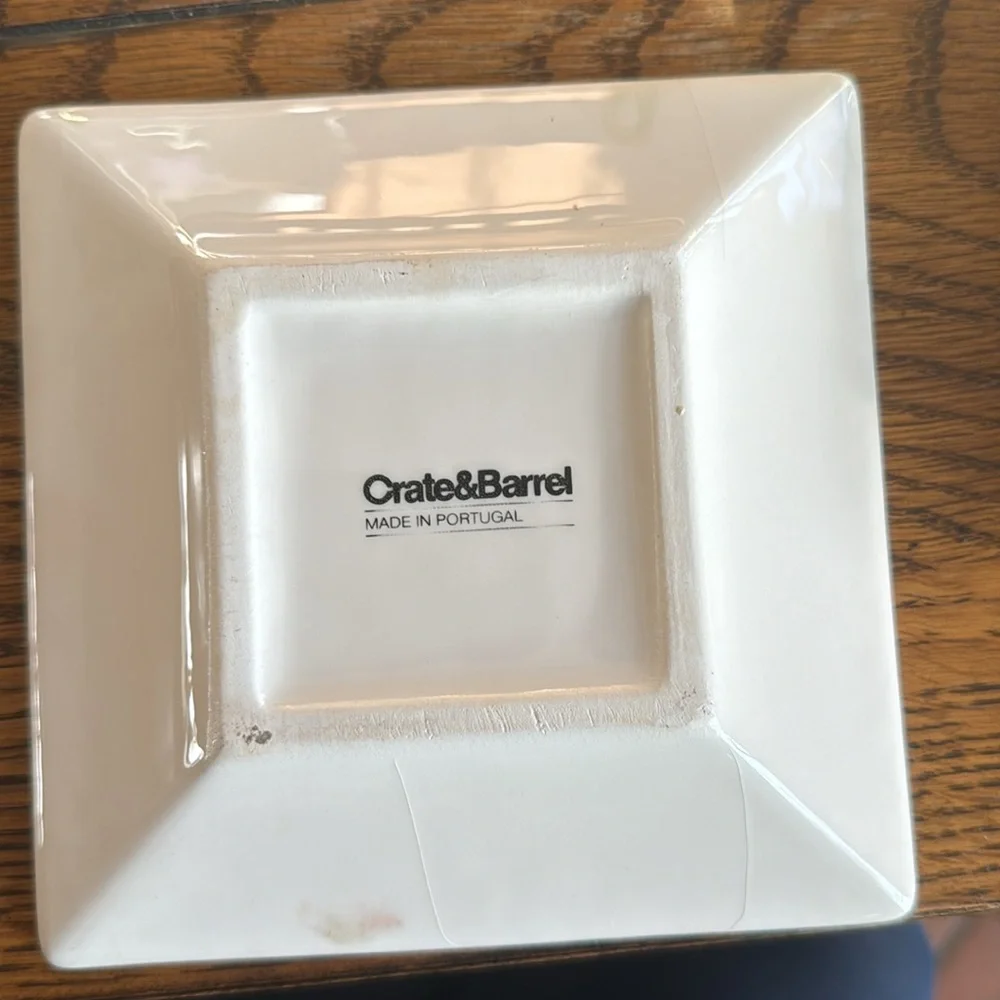 Set of 3 Crate&Barrel appetizer serving plates